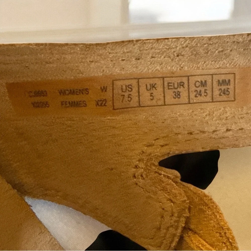 Cobb Hill Women’s Neutral Tan Leather Slide In Hook Loop Closure Comfort Sandals